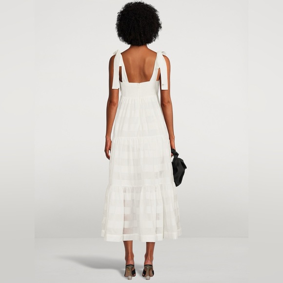 Zimmermann Tie-Shoulder Picnic Midi Dress - Picture 2 of 10